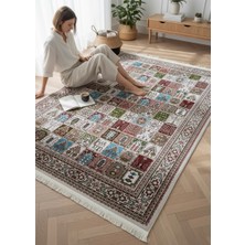 Dokuma Tabanlı Etnik Desenli Yıkanabilir Baskılı Kilim Salon Mutfak Yolluk