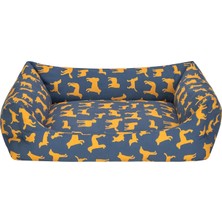 Hype Store Uniform Lacivert-Sarı Köpek Yatağı M 60X70CM