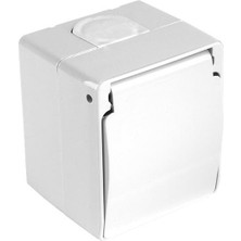 Mutlusan Ups Kapaklı Top.lı Priz Nemliyer Beyaz