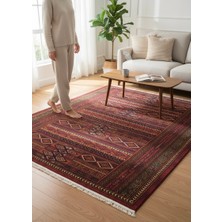 Dokuma Tabanlı Etnik Desenli Yıkanabilir Baskılı Kilim Salon Mutfak Yolluk