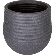 Hype Store Herdekora Oval Iç ve Dış Mekan Saksı Siyah Büyük Boy 53X53X49 Cm.