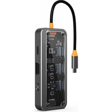 MiraLive ZR663 Type-C 8 In 1 Multı Functıonal Hub Statıon