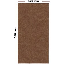 Zuzu Made Büyük Boy 120 mm x 240 mm Yapışkanlı Sandalye, Masa, Koltuk Altı Parke Koruma Keçesi Büyük Ses Engeller