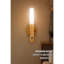 Destpak Premium Aplik - Kablosuz Şarjlı Ister Sabit Işık, Ister Hareket Sensörlü Gün Işığı Çift Taraflı Bant