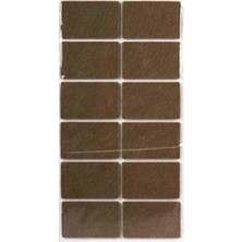 Zuzu Made 12'li Paket 55 mm x 35 mm Yapışkanlı Sandalye, Masa, Koltuk Parke Koruma Keçesi 3.5 cm x 5.5 cm Ses Engeller