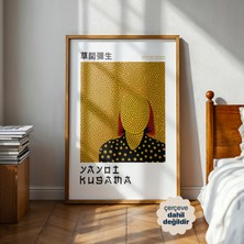Persona Istanbul Yayoi Kusama "sonsuz Noktalar" - Sarı Pop Art Sanat Posteri (Çerçevesiz)
