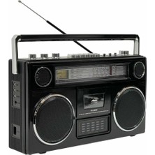 Sezy 668BT Şarjlı Bluetooth Nostaljik USB Sd Fm Radyo Kaset Çalar Kayıt Özellikli Müzik Play Hoparlör