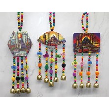 Twin Store Istanbul Temalı Renkli Boncuklu Asmalı Rüzgar Çanı ALK4572