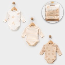 7010LV Lovemaxx Bebek 3’lü Body Seti Renkli 3-24 Ay %100 Pamuk Oeko-Tex Sertifikalı Antialerjik