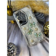 Coolacs Samsung Galaxy S24 Ultra Uyumlu Kılıf Kamera Korumalı Kelebek ve Çiçek Kabartmalı Desenli Kapak