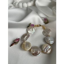 Maison Perle Jewelry Belle Yuvarlak Kesim Barok Tarz İnci Bileklik