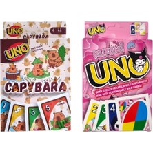Oyunsal Capybara Uno ve Kuromi Uno Oyun Kartları 2'li Set