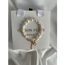 Maison Perle Jewelry Lady Yassı İnci Bileklik