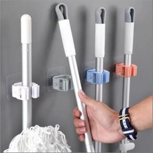 Ellesill Duvara Yapışkanlı Mop ve Paspas Tutucu 4’lü Set - Organizer Aparat