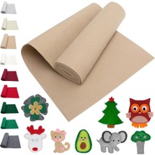 Salteks El Işi Hediyelik Keçe 3mm Kalınlığında (1 Metre) 100X100 Sütlü Kahve A Kalite Keçe