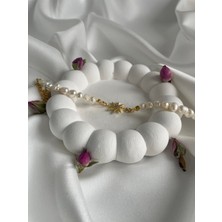 Maison Perle Jewelry Flocon - Kartanesi Motifli İnci Bileklik