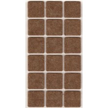 Zuzu Made 18 Adet Kare 35 mm x 35 mm Yapışkanlı Sandalye, Masa, Koltuk Parke Koruma Keçesi Ses Engeller Zemin Koruyucu