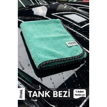 Ellesill Ithal Ultrafiber Araç Kurulama Bezi Büyük Boy Leke Bırakmaz Oto Cam Silme Havlusu 75X55 cm - Turkuaz