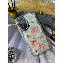 Coolacs Samsung Galaxy A05S Uyumlu Kılıf Kamera Korumalı Kelebek ve Çiçek Kabartmalı Desenli Kapak