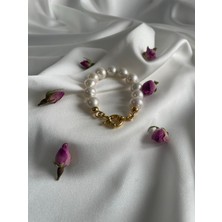 Maison Perle Jewelry Nacre - İnci Bileklik Gemici Dümeni Klipsli