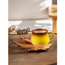 PremiumPort El Yapımı Sarı Kahve Fincanı, 150 Ml, Şık ve Dayanıklı Tasarım