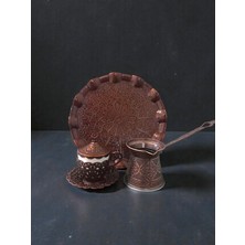 PremiumPort Türk, Yunan, Arap Kahvesi Seti, Fincan, Tabak, Tepsi, Bakır Cezve