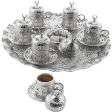 PremiumPort Yonca Yuvarlak 6'lı Kahve Seti Kutulu, Şık ve Zarif Tasarım