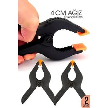 Bfs Kıskaç Klips Yaylı Işken Ce Plastik Kelepçe Güçlü Mafsallı Çene 4 Inç 4 cm Ağız