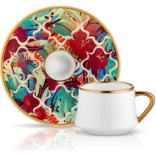 PremiumPort Tropik Temalı Türk Kahvesi Seti, Geleneksel Lezzet ve Şıklık