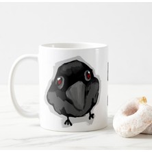 Tp Kuzgun Temalı Porselen Kupa Barda