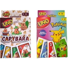 Oyunsal Capybara Uno ve Pokemon Uno Oyun Kartları 2'li Set