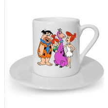 PremiumPort Taş Devri Temalı Beyaz Kahve Fincanı, Şık ve Doğal Tasarım