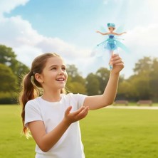 Zenvia Uçan Peri Oyuncak USB Kablolu ve Şarj Edilebilir Oyuncak Bebe Mavisi ZNV2025