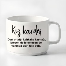 PremiumPort Duble Türk Kahvesi Fincanı ve Espresso Kız Kardeş 180 ml Seti