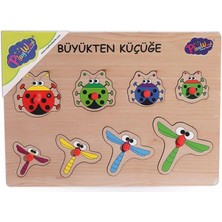 Bfs 131-132 Ony Ahşap Tutmalı Puzzle Büyükten Küçüğe -Onyıl