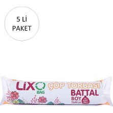 Kuzgun Ticaret Battal Boy Çöp Torbası 75 x 90 cm 10 Lu Rulo x 5 Paket = 50 Adet (Mavi)