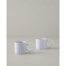 PremiumPort Lila Renkli Modern Seramik Kahve Fincan Takımı, Zarif ve Şık Tasarım