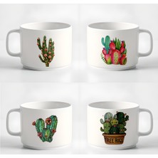 PremiumPort Double Türk Kahvesi ve Espresso Fincanı 4'lü Set, 180 Ml, Şık ve Dayanıklı