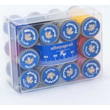 Kuzgun Ticaret Altın Yaprak Mezuralı Dikiş Ipliği Seti 10'lu Kutulu ( Lisinya )