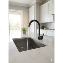 Yapı Kalite Mutfak Evye Bataryası Desenli Siyah Renk