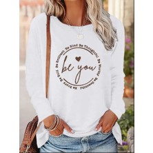 Etiler Collection Kadın Uzun Kollu Bisiklet Yakabe Youdesenli Viskon Bluz