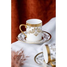 PremiumPort Şık 6 Kişilik Kahve Fincan Takımı, Zarif ve Dayanıklı Tasarım