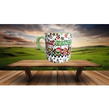 PremiumPort Yılbaşı Temalı Porselen Kahve ve Çay Fincanı, Eğlenceli Hediye