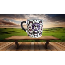 PremiumPort Sevimli Kuromi Baskılı Porselen Kahve ve Çay Fincanı, Hediye Seçeneği