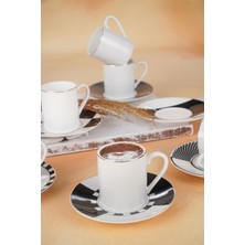 PremiumPort Şık 6'lı Kahve Fincan Takımı, 90 Ml, Modern Tasarım, Zarif Detaylar