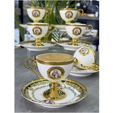 PremiumPort Şık 6'lı Porselen Fincan Takımı, Zarif ve Kullanışlı Tasarım