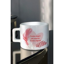 PremiumPort Kendimi Olduğum Gibi Seviyorum Baskılı Çay Fincanı