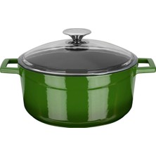 Lava Yuvarlak Tencere -Çap(Ø)24 Cm. Yeşil