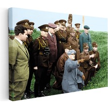 Tablofest Yatay Kanvas Tablo Atatürk Cephe Işaret Atatürk Tablosu Ev Ofis Duvar Dekoru