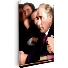 Tablofest Dikey Kanvas Tablo Atatürk Meclis Sırası Duruşu Atatürk Tablosu Ev Ofis Duvar Dekoru